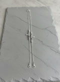 Silver Star Charm Anklet | Dainty Beaded Snake Chain, Adjustable