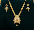 Goddess Lakshmi Pendant Necklace Set | Antique Gold South Indian Jewelry