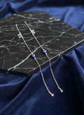 Silver Evil Eye Anklet | Dainty Nazar Charm, Adjustable Chain