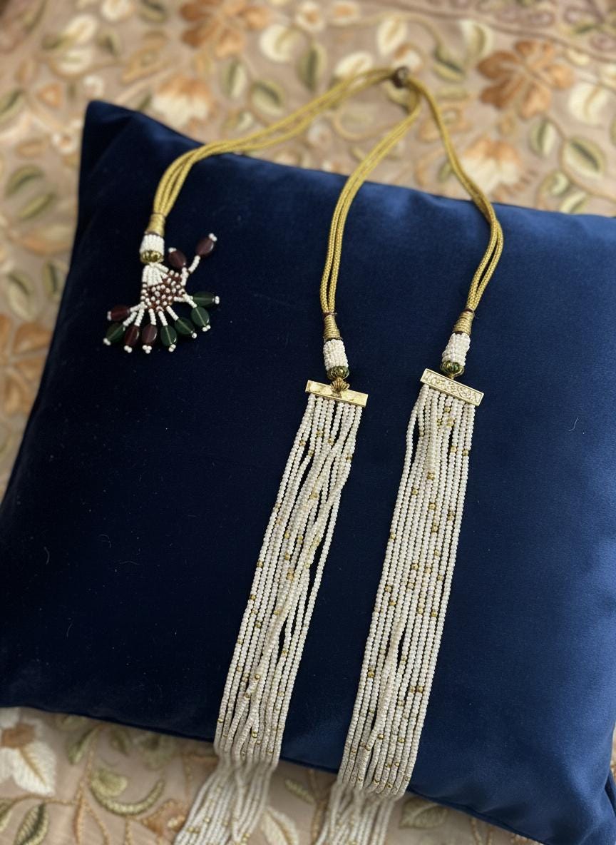 Bridal Kundan Necklace Set, Red Elephant Pendant, Indian Wedding Jewelry, Pearl Drop Rani Haar
