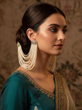 Pearl Tassel Statement Earrings | Bridal Indian Wedding Festive Ethnic Jewelry